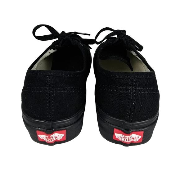 Vans Authentic Black Canvas Low Top Unisex W7 M5.5 – Minimalist Skate Shoe - Picture 3 of 7
